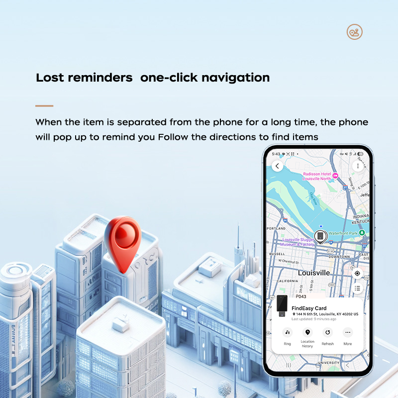 FindEasy Global Smart Tracker | Works with Apple Find My & Samsung SmartThings | Anti-Loss Key Finder Micflip P19