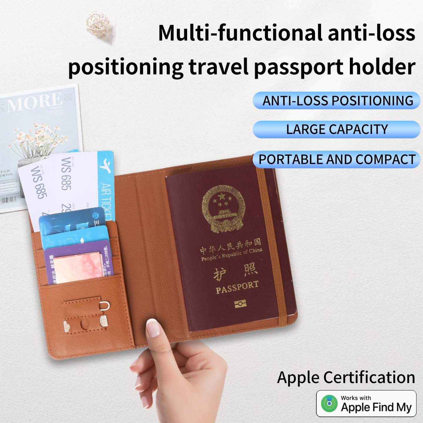 El titular del pasaporte trabaja con findmy
