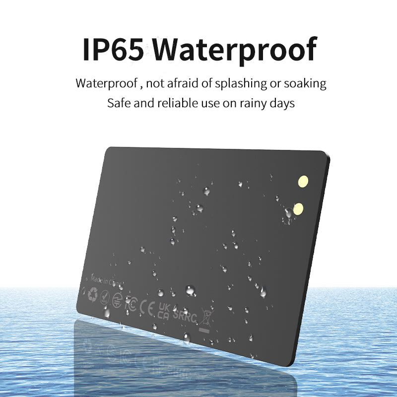 Polymer composite, Wallet tracker, Apple MFi certified, IP67 waterproof
