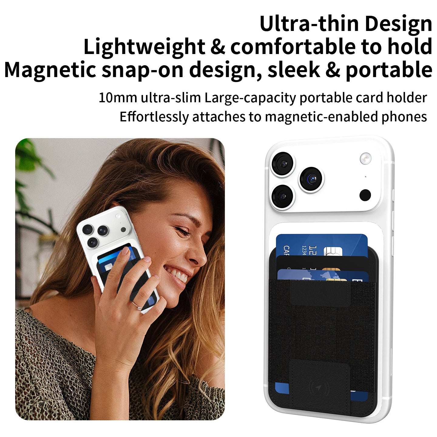 MagSafe Magnetic Wallet Card Holder with Apple Find My
