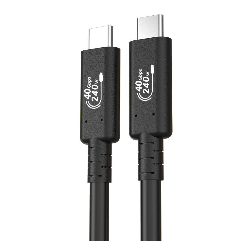 Cable Thunderbolt USB4 tipo C de 40 Gbps, 240 W, carga rápida, 8K, 60 Hz, USB4, Thunderbolt 4, cable de transferencia de datos