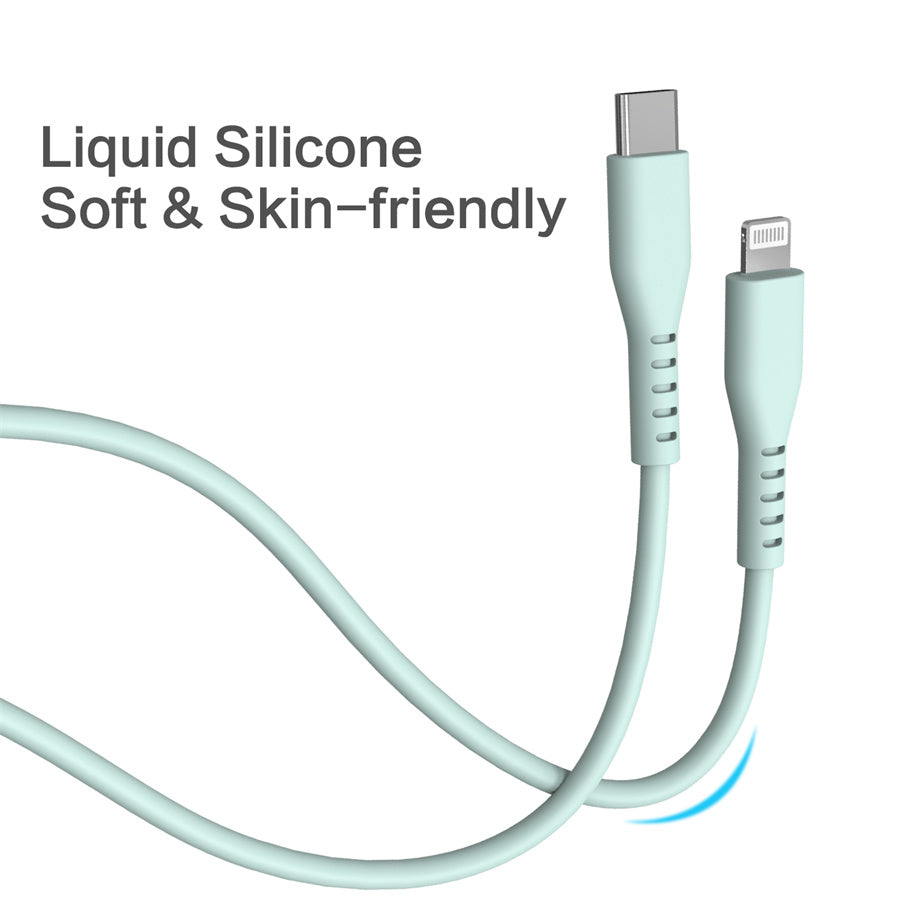 新着 MFi認証 液体シリコン CL USBケーブル 急速充電 Apple充電ケーブル用