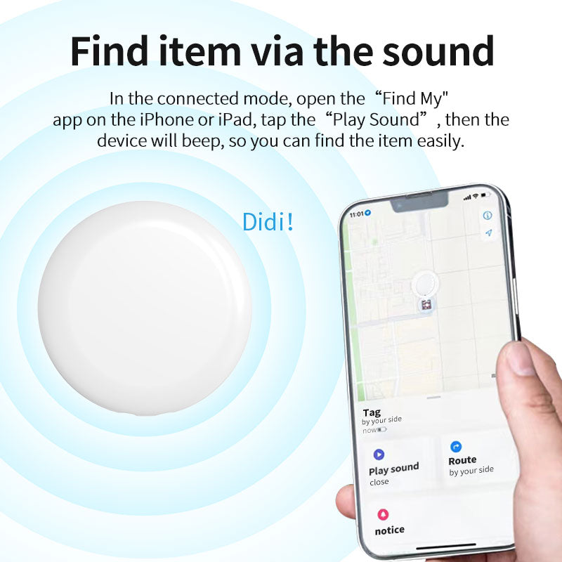 Smart Global Tracker Tag (Works with Apple Find My) | Key & Wallet Finder | No App Needed & 300-Day Battery Life Micflip p07