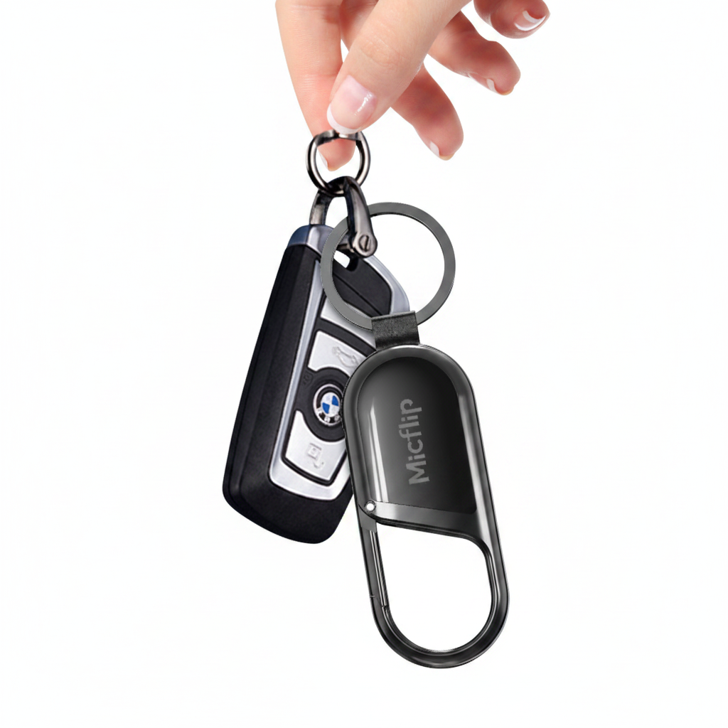Micflip Keychain White Background