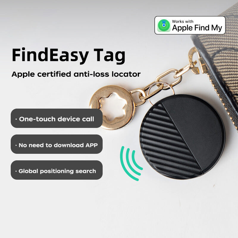 FindEasy Global Smart Tracker | Works with Apple Find My & Samsung SmartThings | Anti-Loss Key Finder Micflip P19