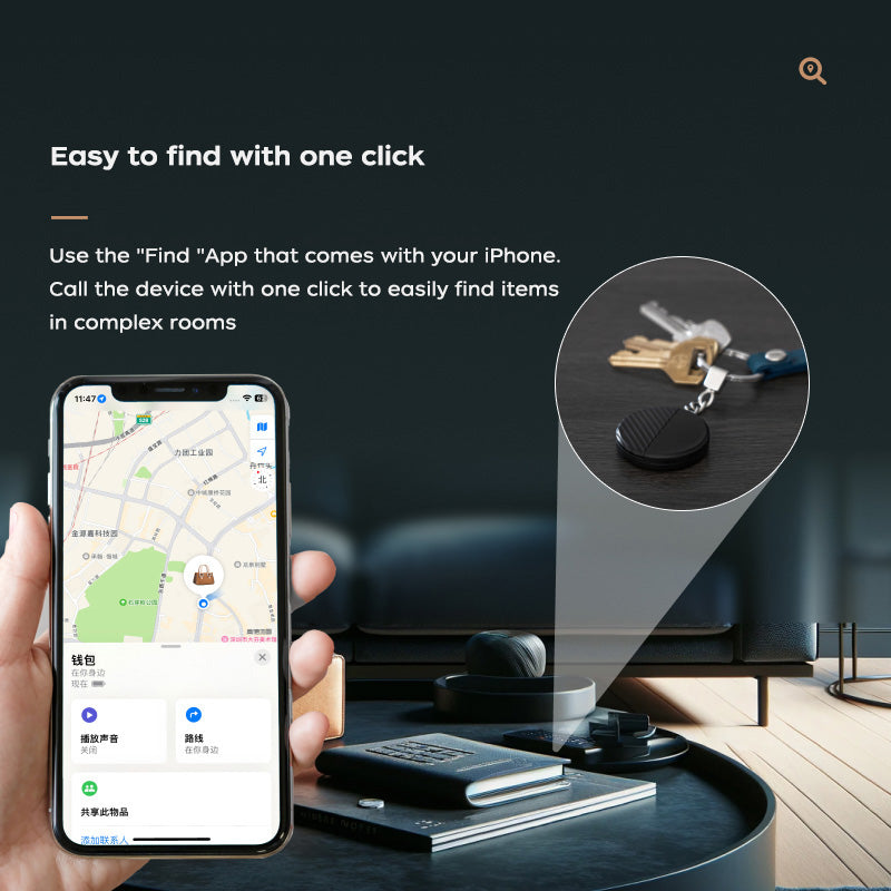 FindEasy Global Smart Tracker | Works with Apple Find My & Samsung SmartThings | Anti-Loss Key Finder Micflip P19