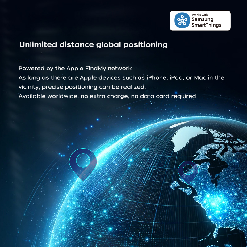 FindEasy Global Smart Tracker | Works with Apple Find My & Samsung SmartThings | Anti-Loss Key Finder Micflip P19