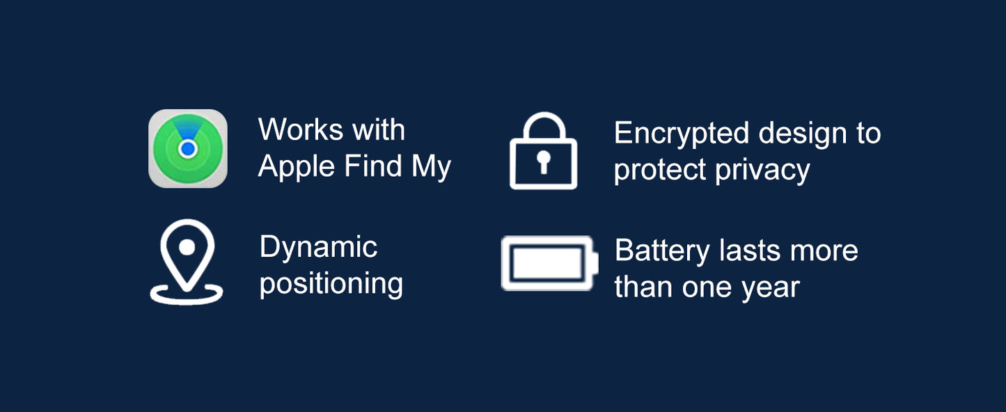 Wallet Tracker Apple MFi Certified Card Tracker for Wallets or Backpacks Up to 30 Months Battery Life IP67 Waterproof Ultra Thin Compatible with Apple Find My