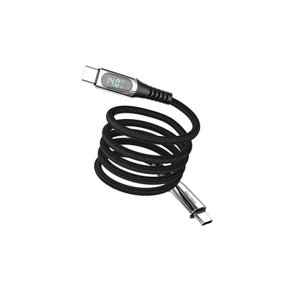 Cable magnético de succión tipo C a tipo C de 140 W, cable trenzado de carga rápida, cable magnético multifunción para teléfono móvil. 