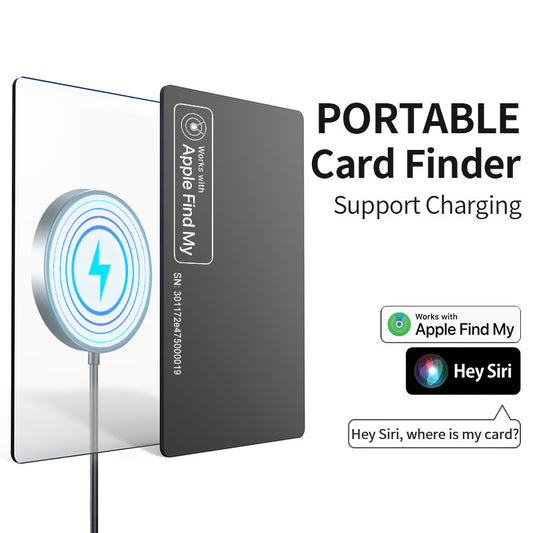Wireless Charging tracking card wallet GPS locator smart mini tag iphone for apple device work with find my airtag