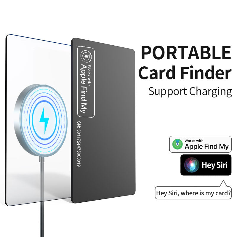 Tarjeta de seguimiento de carga inalámbrica, billetera, localizador GPS, minietiqueta inteligente para iPhone para dispositivos Apple, compatible con Find My Airtag 