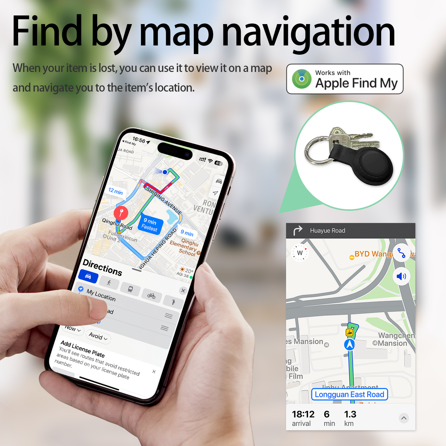 Micflip Bluetooth GPS Tracker Smart Tag With Apple Find My AirTag Locator