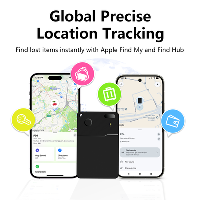 Universal Wireless Charging Wallet Tracker Card | Works with Apple Find My & Android Find Hub Micflip P28