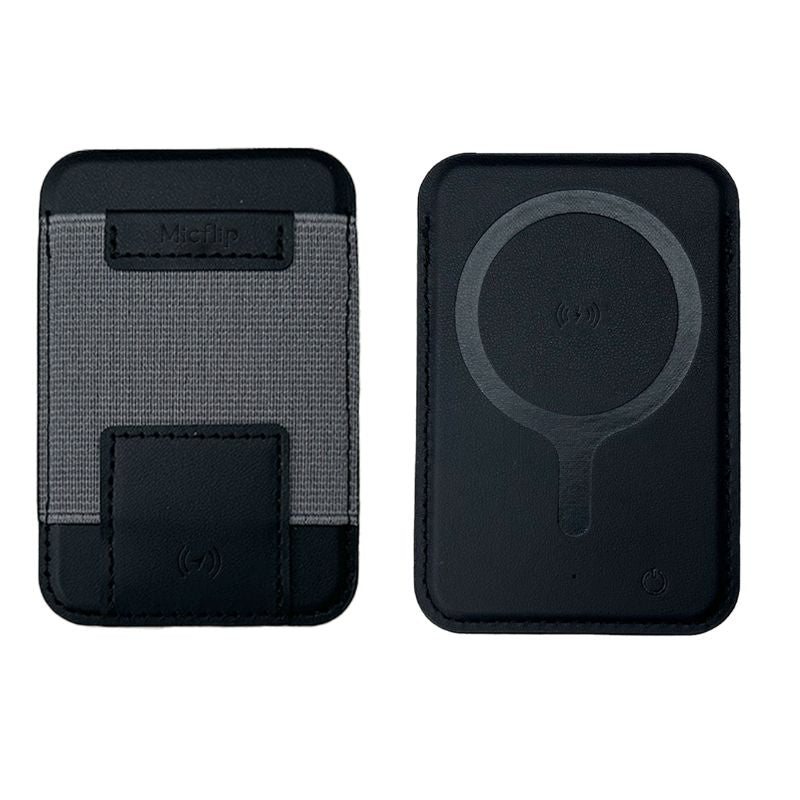 Tarjetero magnético rastreable Micflip, billetera de cuero MagSafe para iPhone 17/16/15/14. Compatible solo con Find My iOS. 