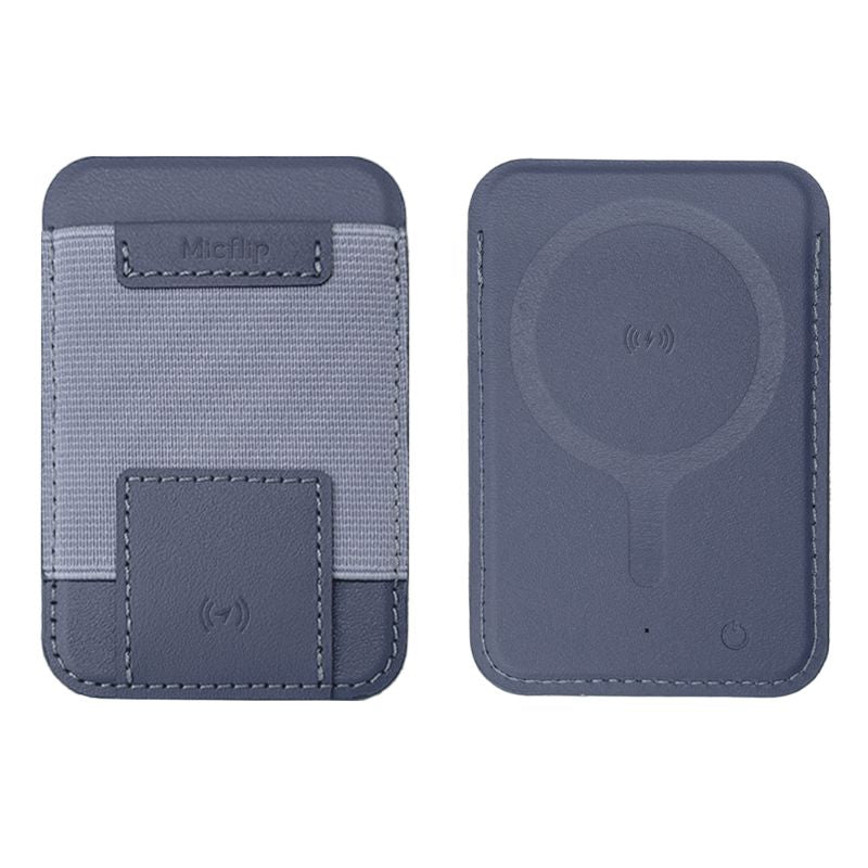 Tarjetero magnético rastreable Micflip, billetera de cuero MagSafe para iPhone 17/16/15/14. Compatible solo con Find My iOS. 