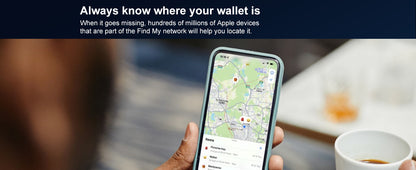 Wallet Tracker Apple MFi Certified Card Tracker for Wallets or Backpacks Up to 30 Months Battery Life IP67 Waterproof Ultra Thin Compatible with Apple Find My