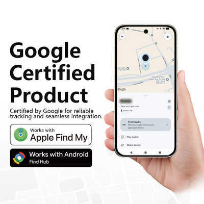 Universal Smart Tracker | Works with Apple Find My & Android Google | Global GPS Key Finder Micflip P26