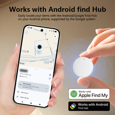 Universal Smart Tracker | Works with Apple Find My & Android Google | Global GPS Key Finder Micflip P26