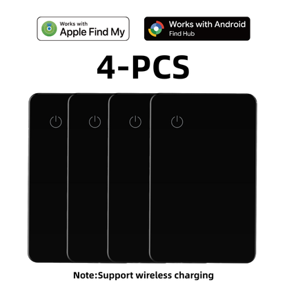 Tarjeta rastreadora ultradelgada inteligente para billetera con sistema dual Apple/Android, etiqueta localizadora GPS para equipaje, compatible con Google Find My Device. 