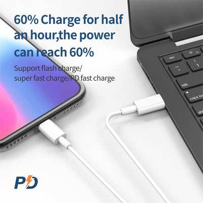 Cable de carga rápida USB a Lightning, USB C a Lightning para Apple iPhone 14, 13, 12, 11 Pro Max, X, XR Plus, iPad, cable de datos 