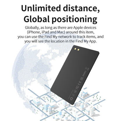 Polymer composite, Wallet tracker, Apple MFi certified, IP67 waterproof