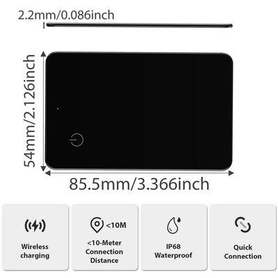 Smart Ultra Thin Wallet Tracker Card for Apple/android Dual System Key Luggage Gps Locator Tag Works with Google Find My Device P04-5