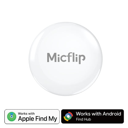 Mini rastreador GPS inteligente para iOS o Android. Etiqueta de seguimiento Bluetooth. Localizador de artículos que funciona con la aplicación Find My de iOS o Find Hub de Google. 