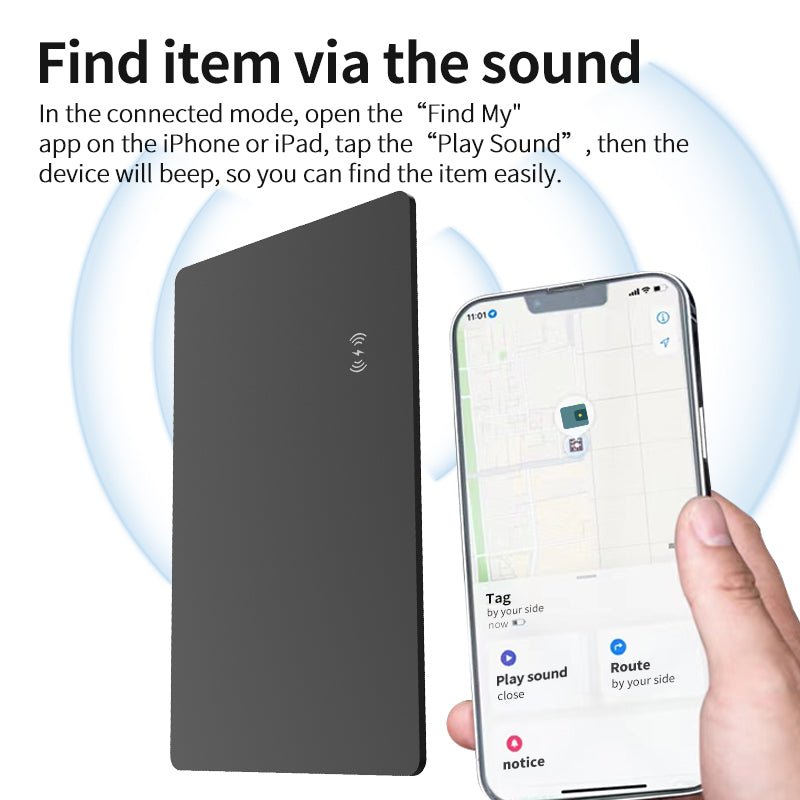ポリマー複合材、ウォレットトラッカー、Apple MFi認証、IP67防水