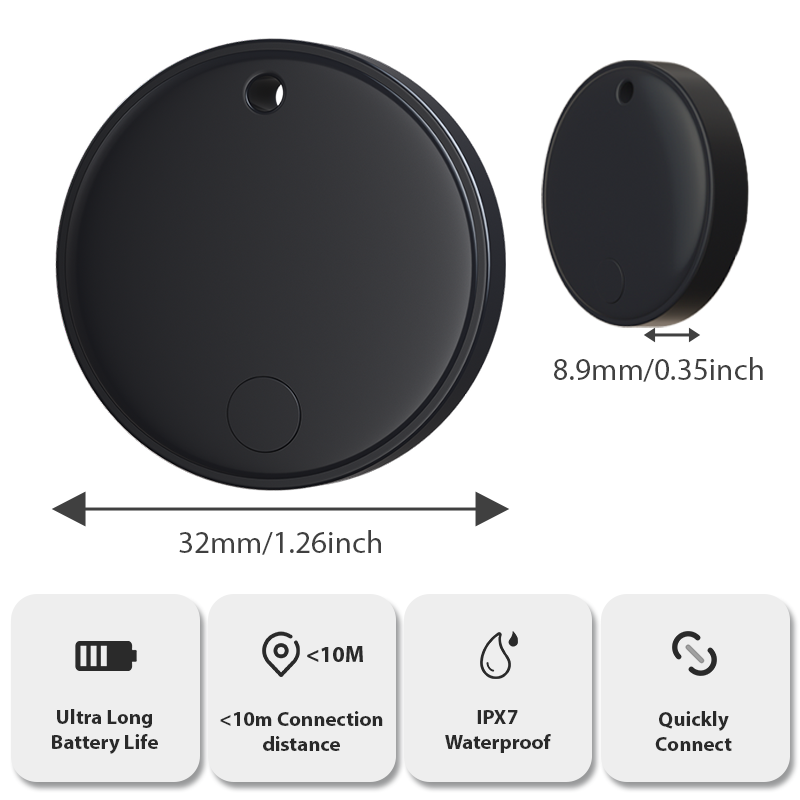 スマート GPS トラッカー ミニタグ Google Find My アプリ用 紛失防止リマインダーデバイス Android ロケーター 車の鍵 ペット 子供 ファインダー