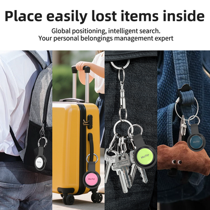 Mini rastreador GPS inteligente para iOS o Android. Etiqueta de seguimiento Bluetooth. Localizador de artículos que funciona con la aplicación Find My de iOS o Find Hub de Google. 