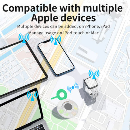Caja de medicamentos inteligente portátil que funciona con Findmy 