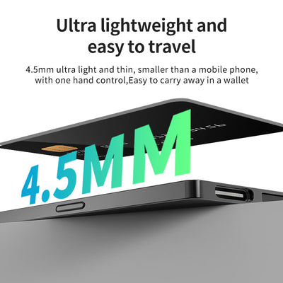 Micflip 2-in-1 Ultra-Slim Wallet Power Bank & Item Finder Apple Find My Certified 1480mAh Emergency Battery with Integrated Lightning Cable