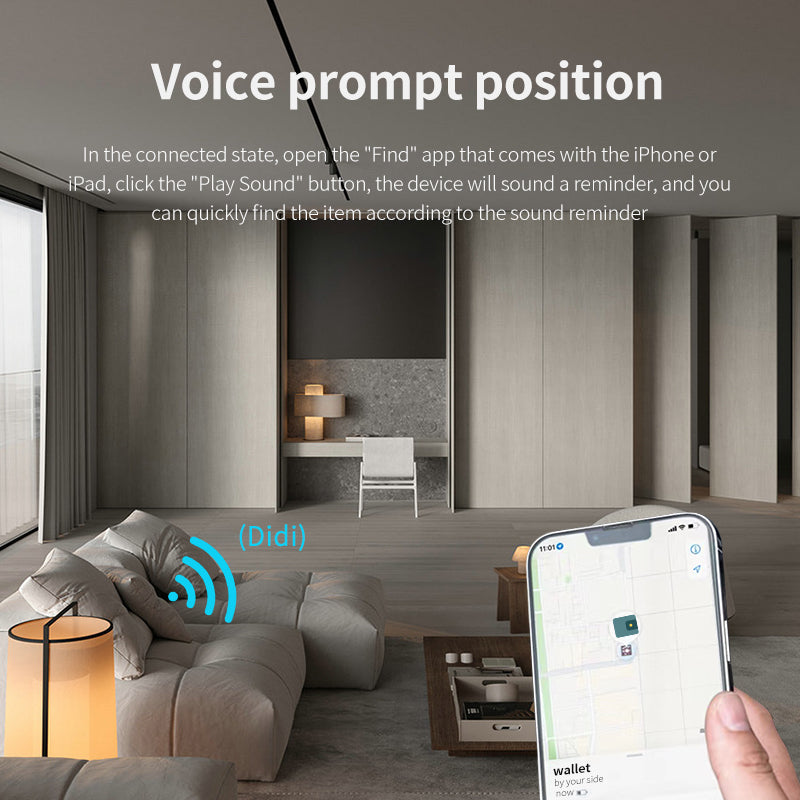 Bluetooth Ultrathin Wallet Finder Card Magnetic Charging Tracker Card Works with Apple Find My (iOS Only) Smart Finder Card