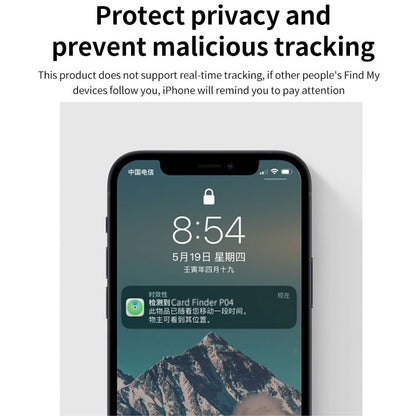 Wireless charging tracking location wallet tracker card Works with Apple Find My (iOS Only)