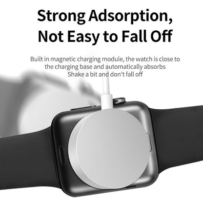 Cargador inalámbrico magnético para iWatch, cable USB portátil, para iWatch Series 1~10 SE Ultra, cable de carga magnético inalámbrico USB-C blanco 