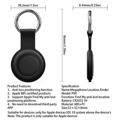 Micflip Bluetooth GPS Tracker Smart Tag With Apple Find My AirTag Locator