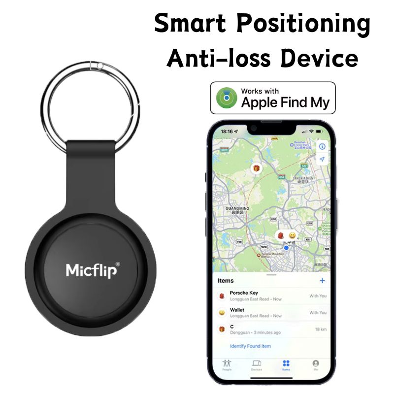 Micflip Bluetooth GPS Tracker Smart Tag With Apple Find My AirTag Locator