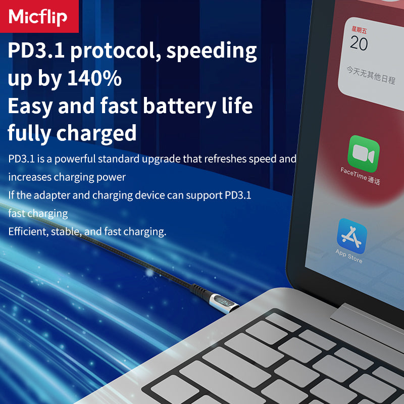 Cable magnético de succión tipo C a tipo C de 140 W, cable trenzado de carga rápida, cable magnético multifunción para teléfono móvil. 