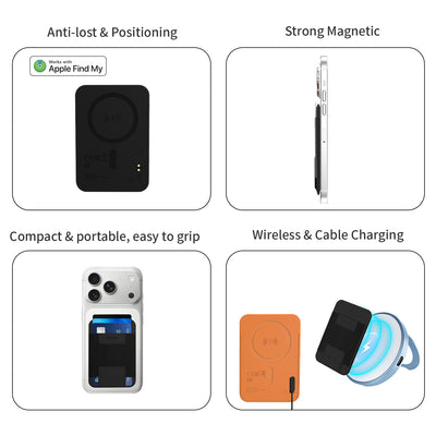 MagSafe Magnetic Wallet Card Holder with Apple Find My