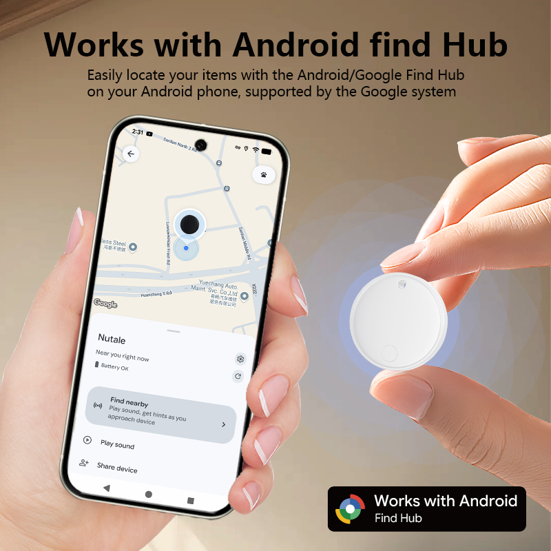 Smart GPS Tracker Mini Tag for Google Find My APP Anti Lost Reminder Device Android Locator Car Key Pet Kids Finder