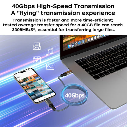 Nanocable de absorción magnética con función completa USB4Gen3 de 240 W y 40 Gbps 