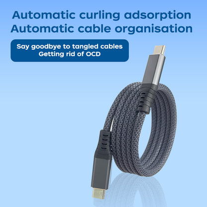 Nanocable de absorción magnética con función completa USB4Gen3 de 240 W y 40 Gbps 