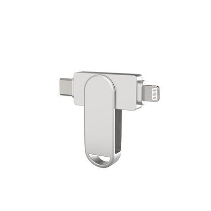 Unidad flash con puertos Lightning/Tipo C/USB A con certificación MFi de Apple: amplíe el almacenamiento de su iPhone/iPad/Android/Harmony OS y haga copias de seguridad de sus archivos de forma segura. 