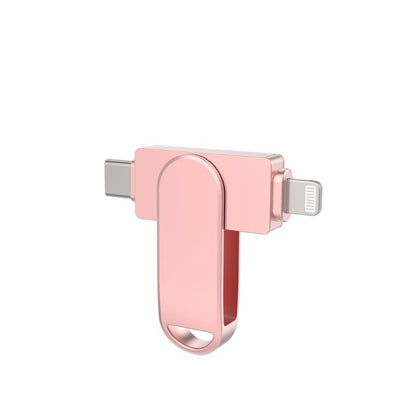 Unidad flash con puertos Lightning/Tipo C/USB A con certificación MFi de Apple: amplíe el almacenamiento de su iPhone/iPad/Android/Harmony OS y haga copias de seguridad de sus archivos de forma segura. 