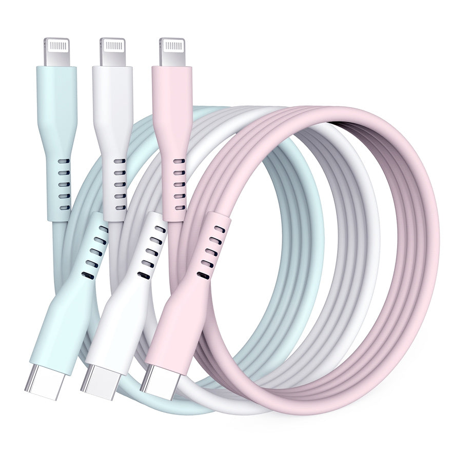 New arrivals mfi certified liquid silicone C-L usb cable fast charging For apple charging cable