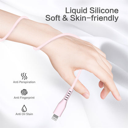 New arrivals mfi certified liquid silicone C-L usb cable fast charging For apple charging cable