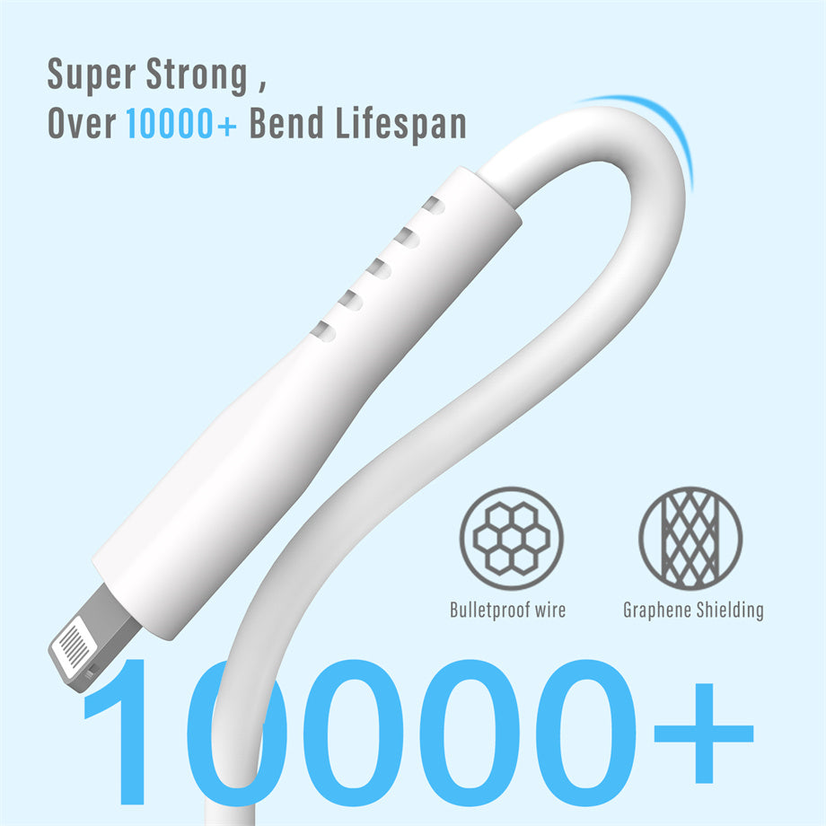 New arrivals mfi certified liquid silicone C-L usb cable fast charging For apple charging cable