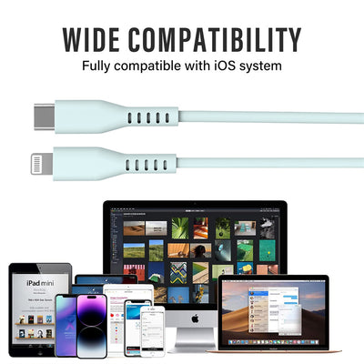 Cable USB CL de silicona líquida con certificación MFI, nuevo modelo, carga rápida para Apple. 