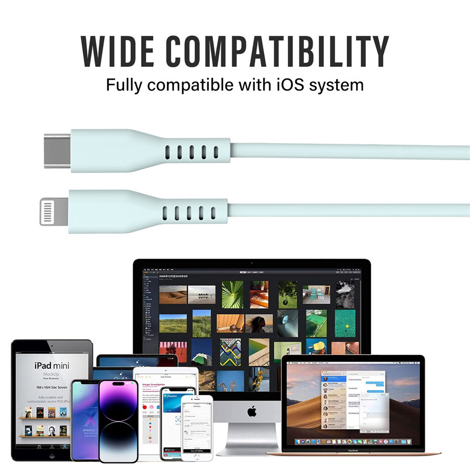 Cable USB CL de silicona líquida con certificación MFI, nuevo modelo, carga rápida para Apple. 