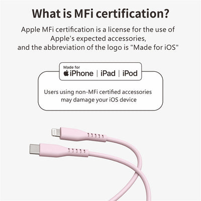 Cable USB CL de silicona líquida con certificación MFI, nuevo modelo, carga rápida para Apple. 